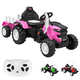 thumbnail image 1 of Montable Electrico para Niños Tractor de Granja con Batería 12v Control Remoto Luz y Sonido Bluetooth - Rosa, 1 of 7
