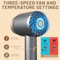 thumbnail image 7 of Cordless Rechargeable Hair Dryer With 3 Speeds And Heat Settings Portable Wireless Blow Dryer For Travel Home Gift, G, 7 of 7