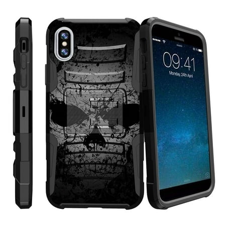 iPhone X Hard Shell Case , Rugged Apple iPhone X Cover [Clip Armor] Rugged Holster & Built-In Kickstand Feature Combo Case for iPhone X - Faded