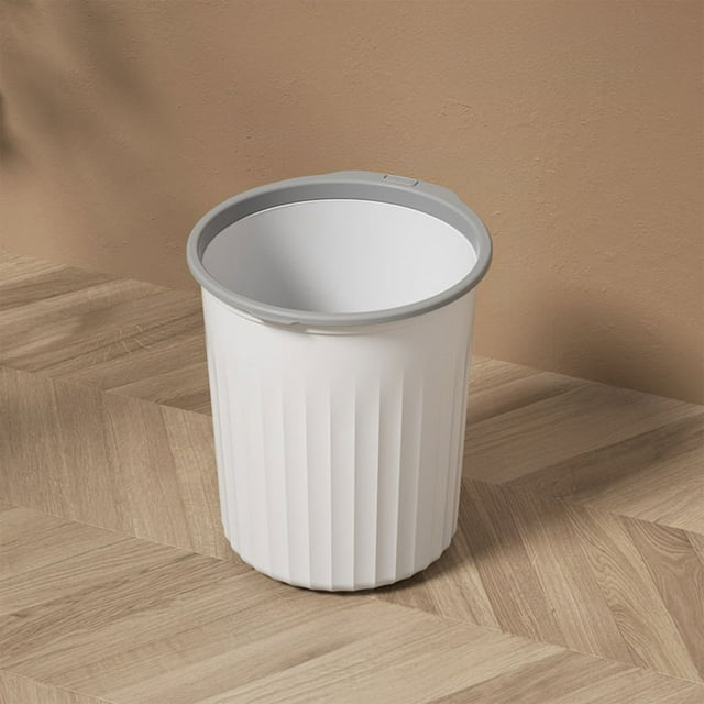 Vrorvz Detachable Plastic Trash Can with Pressure Ring for Household Use Round Small Garbage Can with Classic Vertical for Kitchen Bathroom Office Spaces