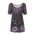 thumbnail image 5 of Pntutb Womens Plus Size Summer Printing Short Sleeves O-Neck Loose T-Shirt Blouse Tops, 5 of 6