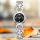 thumbnail image 2 of Accesorio de muñeca de joyería de reloj simple de moda de personalidad exquisita (plata con cara negra), 2 of 5