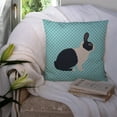 thumbnail image 3 of Carolines Treasures BB8132PW1414 Dutch Rabbit Blue Check Fabric Decorative Pillow, 14 x 14 in., 3 of 4