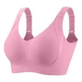 thumbnail image 6 of Fiaer Wireless Minimizer Bras for Women Plus Size Full Coverage Wider Adjustable Straps Support Comfort Bra Pink XL, 6 of 9