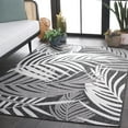 thumbnail image 3 of SAFAVIEH Beach House Kaeden Botanical Indoor/Outdoor Area Rug, Charcoal/Ivory, 5'3" x 7'6", 3 of 16