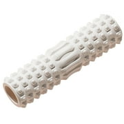 Yucurem High Density Round Foam Roller for Deep Tissue Massage Portable Leg and Back Relaxation and Stretching Equipment (White)