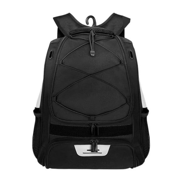 Mochila de béisbol bolso de softbol versátil para chicas de fútbol de voleibol negro