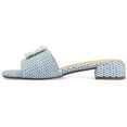 thumbnail image 3 of Journee Womens Justina Slip On Raffia Flat Sandals, 3 of 10