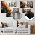 thumbnail image 4 of Designart "Beige Canal City Reflections Cityscape" Canals Metal Wall Art, 4 of 5