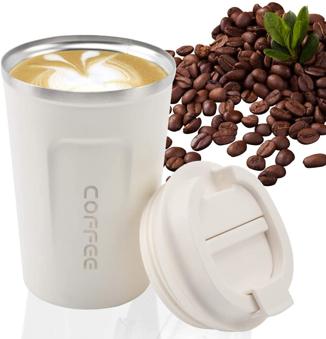 Teatime Travel Mug Double Wall Thermal Reusable Tea Flask Coffee Cup Hot Drinks 