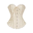 thumbnail image 3 of Tops de Corsé para Mujer, Lencería Moldeadora con Bustier, Body Push Up con Cintura de Encaje Albaricoque S, 3 of 8