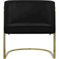 thumbnail image 5 of Meridian Furniture Rays Black Velvet Upholstered Accent Chair, 5 of 7