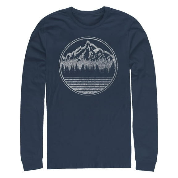 Men's Lost Gods Distressed Mountain Badge Long Sleeve Shirt