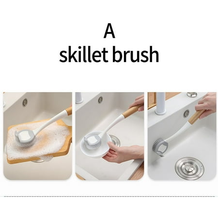 

Silicone Pot Brush Non-Stick Pot Scrubber Ccleaning Tool Kitchen Household
