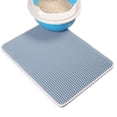 thumbnail image 4 of Greeniant Caja de arena para gatos de doble capa, alfombrilla para trampero, alfombrilla plegable para mascotas, goma espuma EVA Perchas para gatos azul S, 4 of 5