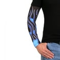 thumbnail image 3 of Hot Leathers ARM1005 Flames Blue Arm Sleeve One Size Fits Most, 3 of 7