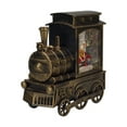 thumbnail image 3 of Northlight 6.75" Lighted Black Train Christmas Snow Globe with Santa, 3 of 5