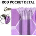 thumbnail image 5 of Modern Geometric Checkered Curtains, Purple Gray Black Rod Pocket Drapes Window Treatments 2 Panels Set, Soft Texture Lightweight Window Shades for Living Room Bedroom Apartment Decor-W84xL84in, 5 of 6