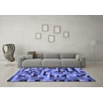 thumbnail image 3 of Ahgly Company Indoor Rectangle Abstract Blue Contemporary Area Rugs, 2' x 5', 3 of 4
