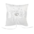 thumbnail image 3 of OTVIAP Ring Bearer Pillow, Wedding Ring Cushion,4 Colors Wedding Ring Bearer Holder Pillow Cushion With Bowknot Stain Double Hearts Diamonds, 3 of 3