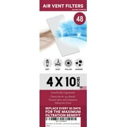 Vent Filter, Air Vent Filters, 48 Floor Vent Filters for Dust, Dirt, Pet Hair and more. 4"x10", 90 day filtration