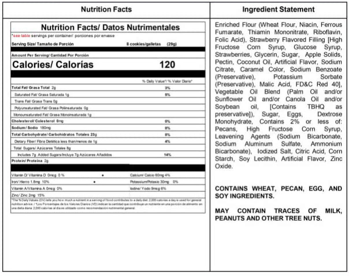Gamesa Florentinas Sabor Fresa (Strawberry) Mini Tarts 11.1oz (2 Boxes)