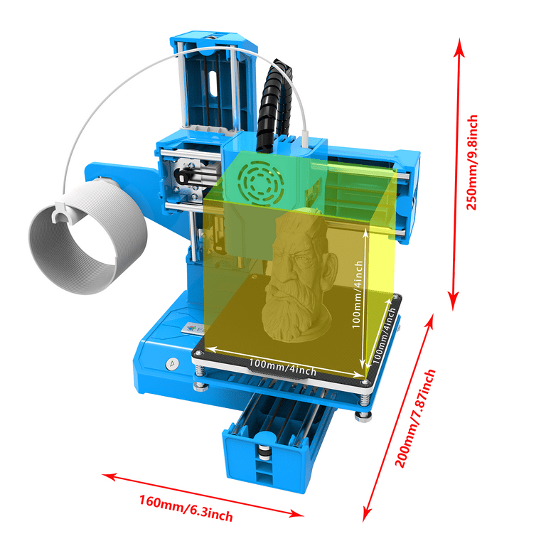 This easythreed K7 mini 3D printer costs less than €95. Easy to use, with  magnetic plate 
