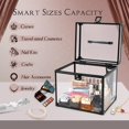 thumbnail image 3 of Estuche de maquillaje Costravio Crown Box organizador de artículos de tocador transparente, 3 of 7