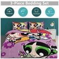 thumbnail image 5 of The Powerpuff Girls 3 Pieces Bedding Set 3D Printed Lightweight Bed Quilt Set Comforter Cover Set for Girls Kids Teens, 1 Quilt Cover 2 Pillowcases 90"x90", 5 of 8