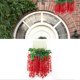 thumbnail image 3 of Simulated 6 Leaves Wisteria Decoration Silk Flower Artificial Faux Indoor Vine Wisteria Ornament for Home Red, 3 of 5