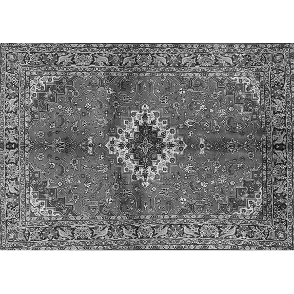 Ahgly Company Indoor Rectangle Persian Gray Traditional Area Rugs, 4' x 6'