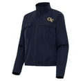 thumbnail image 2 of Women's Antigua  Navy Georgia Tech Yellow Jackets Even Par Full-Zip Jacket, 2 of 3
