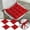 Red, variant on 4 Pack Chair Cushions for Dining Chairs 16x16 inch Seat Cushions for Kitchen Chairs Soft and Comfortable Square Chair Pads with Ties, Red