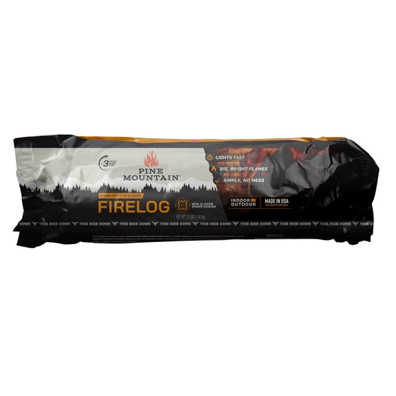 Pine Mountain 3-Hour Fire Log, Clover Shape, Single Log