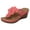 Red, variant on Flower Platform Wedge Orthopedic Flip Flops for Women 2026 Beach Summer Boho Casual Buckles Backless Thongs Slides Dress Sandals Red Size 7.5