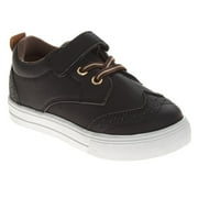 French Toast Boys' School Shoes Lace Up Casual Sneakers Back to School .(Toddler/Little Kids) - Black/Brown , Size: 6