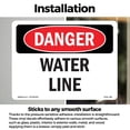thumbnail image 3 of Water Line OSHA Danger Vinyl Decal Label 24 Inch x 18 Inch - 10 Pack, 3 of 6