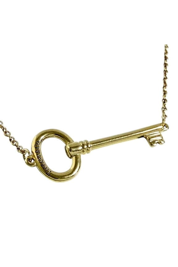 Pre-Owned Tiffany & Co. Women's Key Necklace Pendant, 18K Yellow Gold