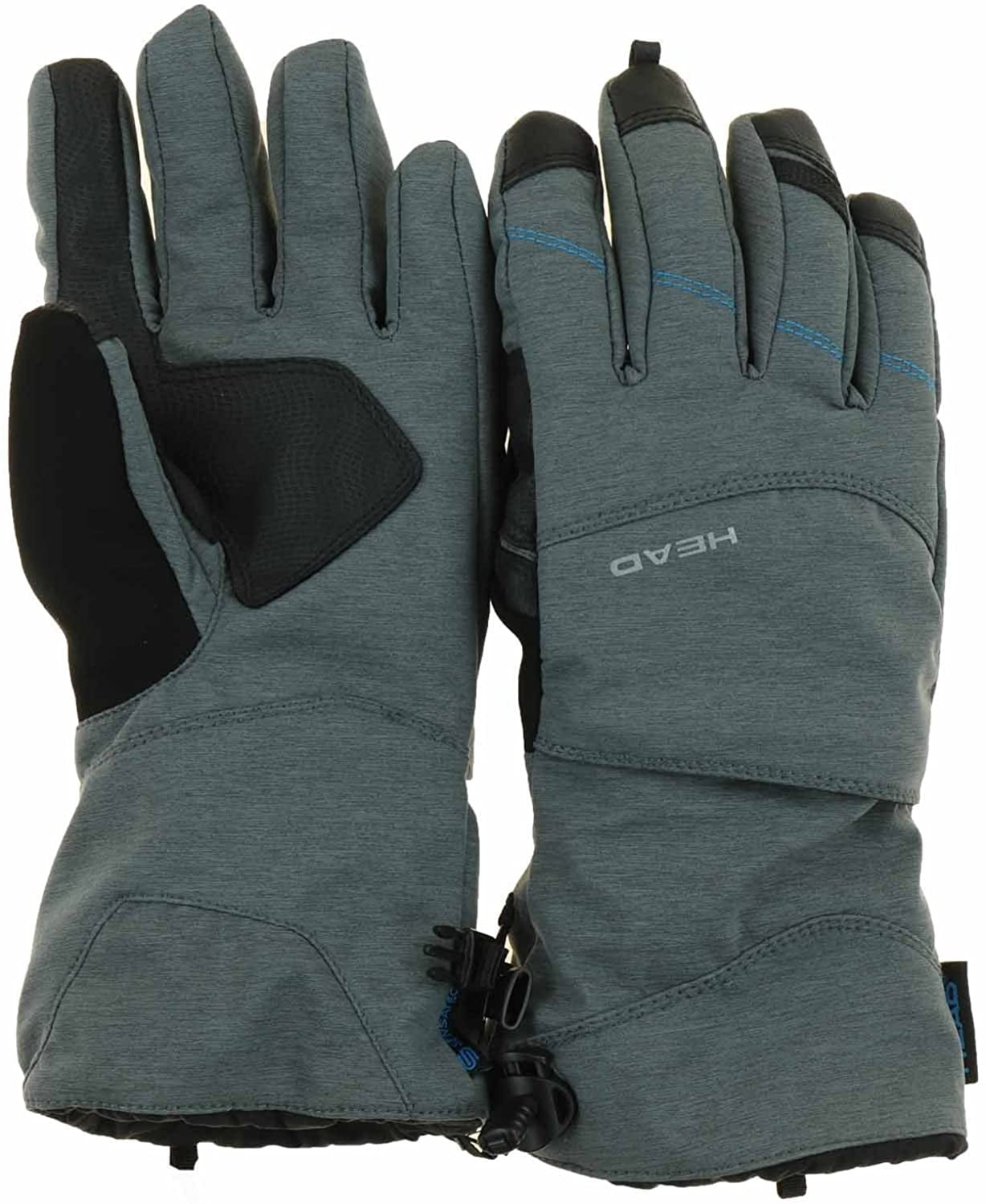 HEAD Unisex DuPont Sorona Insulated Ski Gloves With Pockets, Gre Free