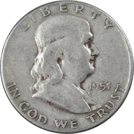 1951 Franklin Half Dollar G Good 90% Silver 50c US Coin Collectible