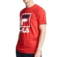 thumbnail image 3 of Fila Men's Stacked Tee Shirt Chinese Red-White-Navy lm163xf4-622, 3 of 5