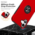 thumbnail image 3 of Entronix Heavy Duty Ring Case Designed for iPhone 17, Shockproof Slim Fit Kickstand, Red, 3 of 7