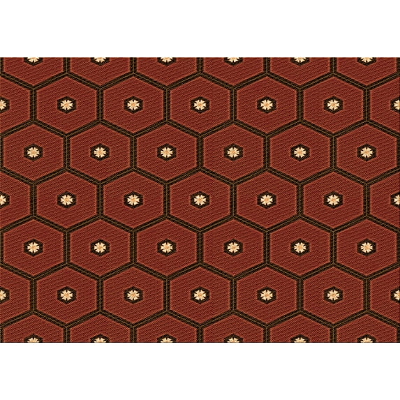 Ahgly Company Machine Washable Indoor Rectangle Transitional Mahogany Brown Area Rugs, 5' x 8'