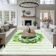 thumbnail image 4 of St. Patrick's Day 5'x8' Area Rug for Living Room, Lucky Shamrock Wreath Lips Green Stripes Washable Non-Slip Rugs for Bedroom Nursery Dining Room, Low-Pile Kitchen Carpet Large Entryway Rugs, 4 of 9