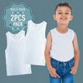 thumbnail image 6 of Key Chain Boys' 100% Cotton Tank Tops - 2-Pack of Comfortable Athletic Undershirts, 6 of 7