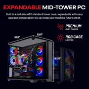 Skytech O11V Gaming PC Desktop AMD Ryzen 7 7800X3D AMD Radeon RX 9070 XT 1TB Gen4 NVMe SSD 32GB DDR5 RAM, AIO Liquid Cooling Windows 11