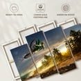 thumbnail image 6 of Elephant Stock Dirt Bike Rider Stunt Wall Art - Horizontal Multi Panel Canvas - Living Room Wall Decor - Sports Multi Panel - Brown And Blue Decor - 52" x 32", 6 of 8