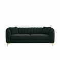 thumbnail image 5 of Newest Oversized Chenille Sofa,Luxury 3+3 Seater Deep Couch,Modern Tufted Couch, Gold Metal Legs Sofa for Living Room, Bedroom, Apartment (Black), 5 of 9