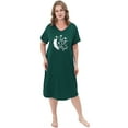 thumbnail image 2 of FEREMO 3 Pack Nightgowns for Women Plus Size V Neck Printed Sleepwear Loose Comfy Night Gown, 2 of 6