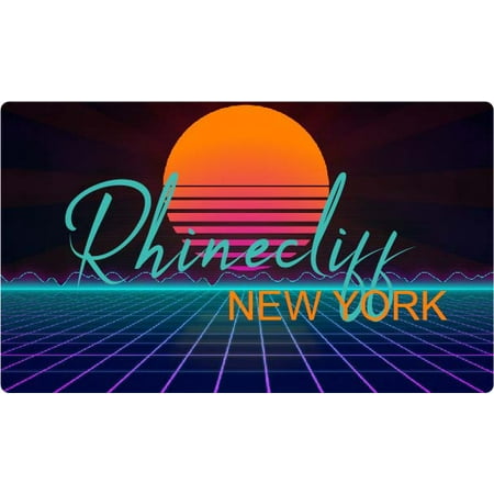 

Rhinecliff New York 4 X 2.25-Inch Fridge Magnet Retro Neon Design